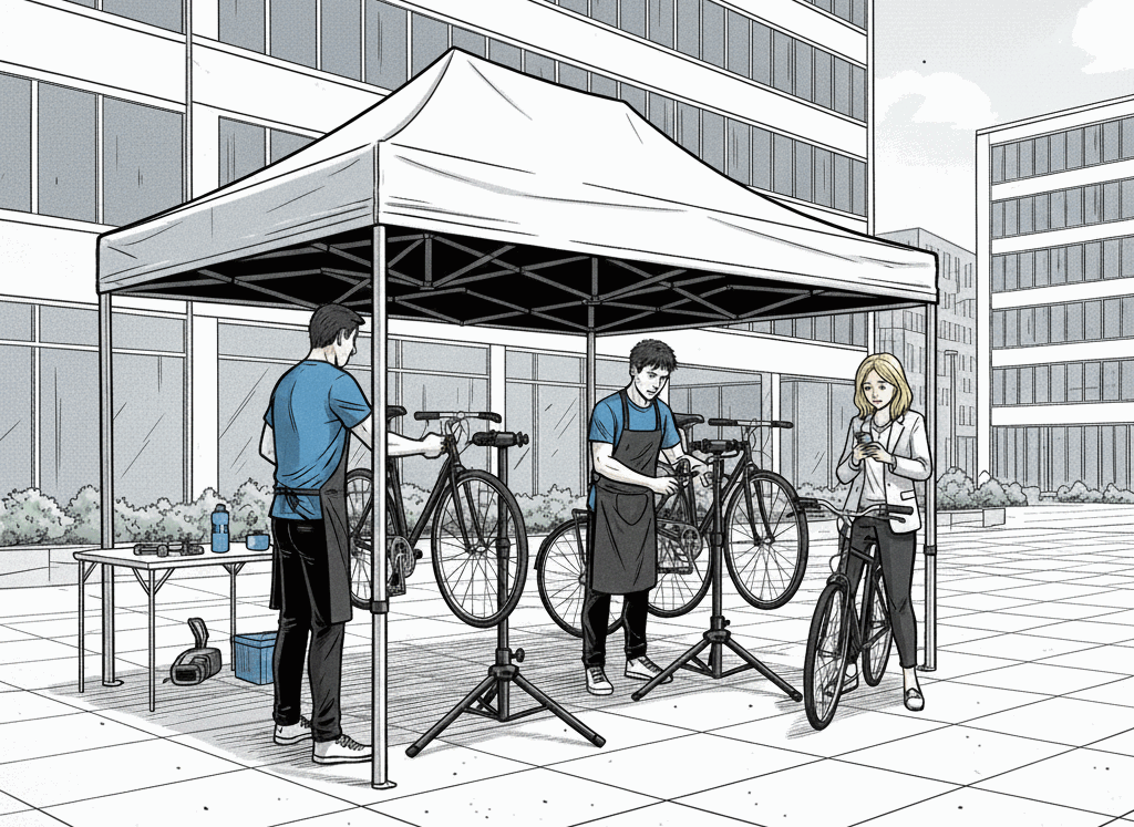 Grafika stanowiska serwisu mobilnego